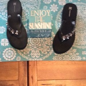INC black sandals